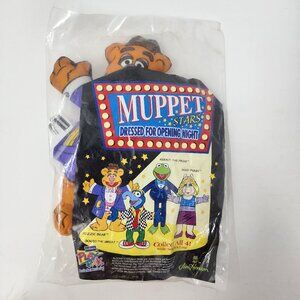 Sealed Vtg 1998 Blockbuster Jim Henson Fozzie Bear Muppet Stars Soft Stuffed Toy